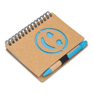 Glattes Notizbuch Smile - Blau