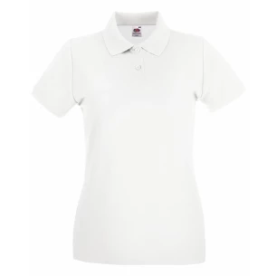 Fruit Of The Loom Premium Damen-Poloshirt - Weiß