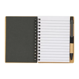 Glattes Notizbuch Smile - Schwarz