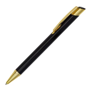 Kugelschreiber schwarz gold mit Gravur Lindi Aluminium-Kugelschreiber - Schwarz