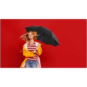 Stark winddichter Regenschirm - Weiß