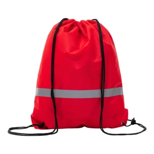 Sporttasche mit reflektierendem Band - rot