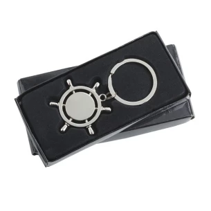 Lenkrad-Schlüsselanhänger aus Metall - Silber
