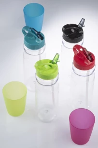 Trinkflasche mit Strohhalm TRANCE - hellgrün