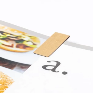 Lesezeichen aus recyceltem Karton, magnetisch - neutral