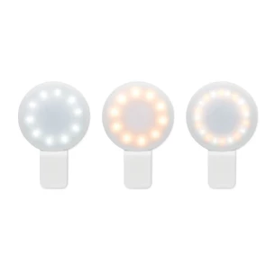 LED-Selfie-Licht mit Clip - PINNY- weiß