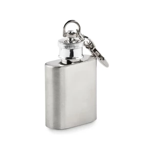 Schlüsselanhänger-Flasche - HIPPY - Silber