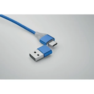 Kabel ładujący 4 w 1 typu C - BLUE - Niebieski