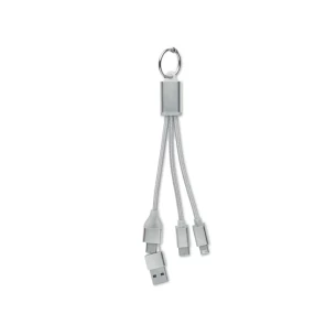 Kabel ładujący 4 w 1 typu C - BLUE - Srebrny