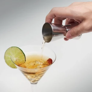 Barkeeper-Messbecher aus Stahl - FRIZEN - matt silber
