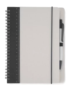 REGALI Notizblock mit Linie und Stift - Schwarz