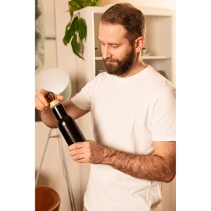 Vakuumflasche 400ml Lome - Schwarz