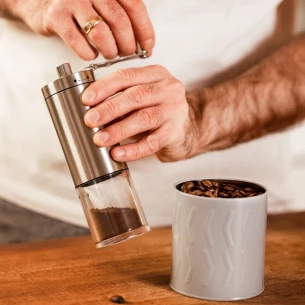 Aroma-Kaffeemühle - Silber