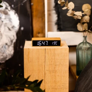 Conti induktives Ladegerät mit Uhr und Thermometer - Beige