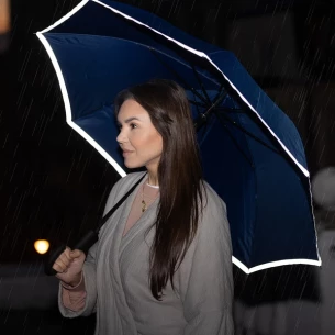 Refu Regenschirm mit reflektierendem Band - Blau