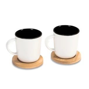 2er-Set Keramikbecher Kerala - Weiß