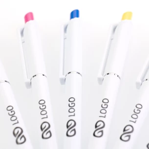 Roma Weißer Kugelschreiber - Rot