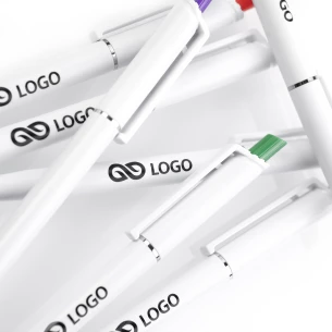 Roma Weißer Kugelschreiber - Rot