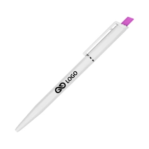 Kugelschreiber Roma White - Rosa