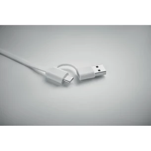 60 Watt einziehbares Ladekabel - LINEA - Weiß
