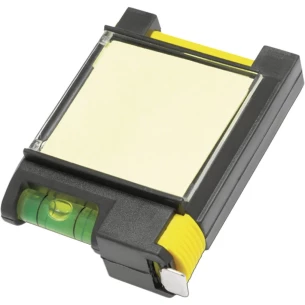 2 m Maßband, Wasserwaage, Notizblock, Stift - Schwarz