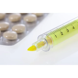 Textmarker für Spritzen - Gelb