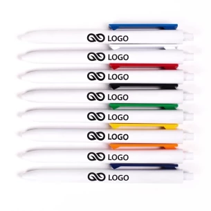 Kugelschreiber Comet White - Grau