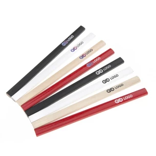 Logo bedruckter Zimmermannsbleistift - Beige