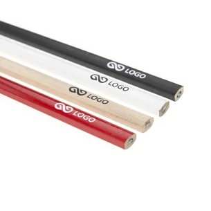 Logo bedruckter Zimmermannsbleistift - Beige