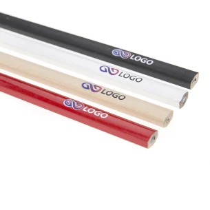 Logo bedruckter Zimmermannsbleistift - Beige