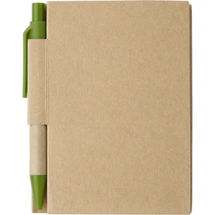 Eco1 Notizblock mit Stift - Grün