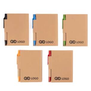 Eco1 Notizblock mit Stift - Grün