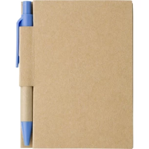 Eco1 Notizblock mit Stift - Blau