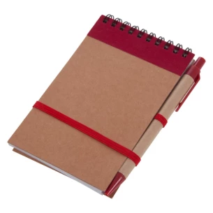 Eco2 Notizblock mit Stift - Rot