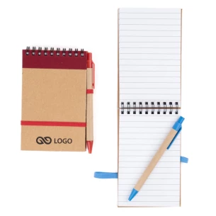 Eco2 Notizblock mit Stift - Grün