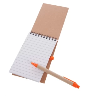 Eco2 Notizblock mit Stift - Orange