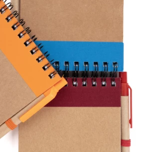 Eco2 Notizblock mit Stift - Orange