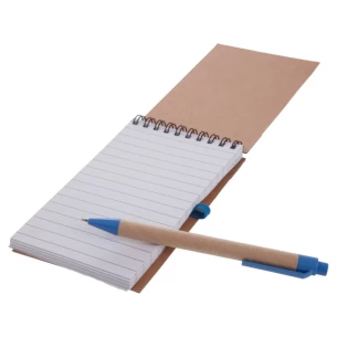 Eco2 Notizblock mit Stift - Blau