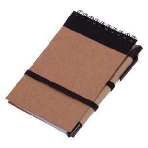 Eco2 Notizblock mit Stift - Schwarz