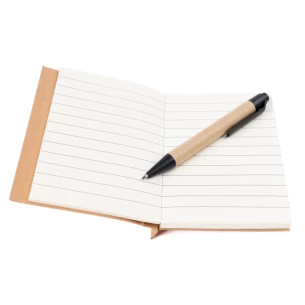 Eco1 Notizblock mit Stift - Schwarz