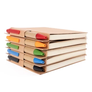 Eco1 Notizblock mit Stift - Schwarz