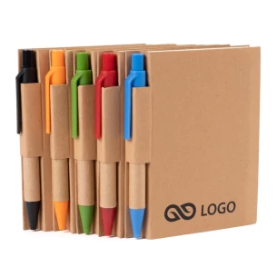Eco1 Notizblock mit Stift - Schwarz