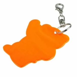 Reflektierender Teddybär-Schlüsselanhänger - Orange