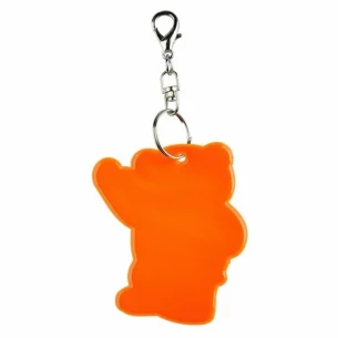 Reflektierender Teddybär-Schlüsselanhänger - Orange