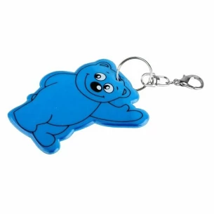 Reflektierender Teddybär-Schlüsselanhänger - Blau