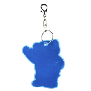 Reflektierender Teddybär-Schlüsselanhänger - Blau