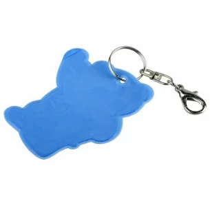 Reflektierender Teddybär-Schlüsselanhänger - Blau