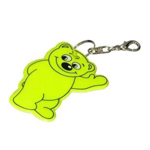 Reflektierender Teddybär-Schlüsselanhänger - Gelb