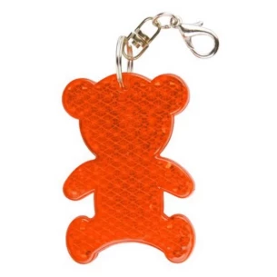 Reflektierender Plastikbär-Schlüsselanhänger - Orange