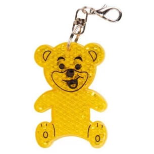 Reflektierender Kunststoffbär-Schlüsselanhänger - Gelb